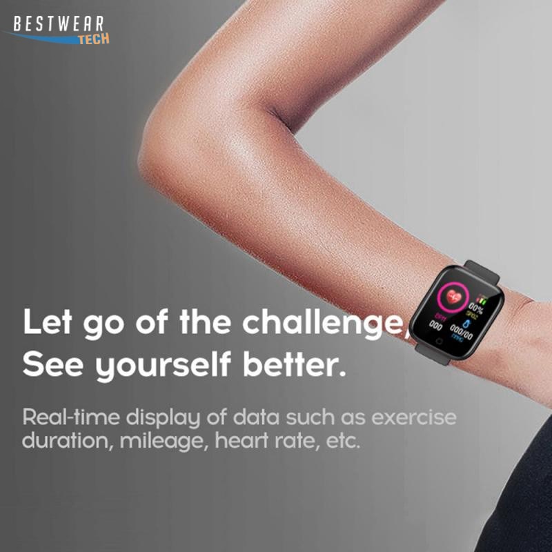 Relógio inteligente homem mulher fitness tracker pressão arterial smartwatches monitor de freqüência cardíaca bluetooth-compatível relógio de pulso digital