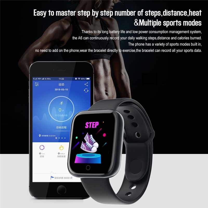 Relógio inteligente homem mulher fitness tracker pressão arterial smartwatches monitor de freqüência cardíaca bluetooth-compatível relógio de pulso digital