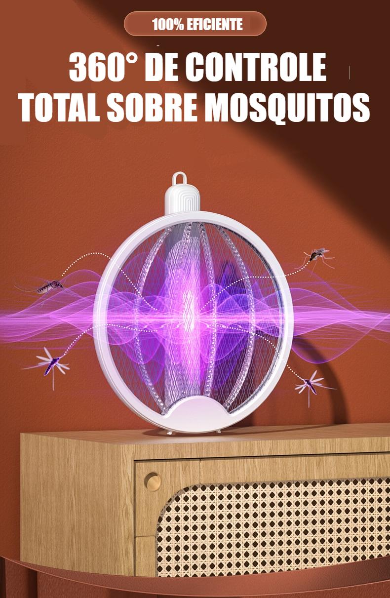 Assassino de Mosquito Elétrico - Ajustável em 3 Posições - Carregamento USB