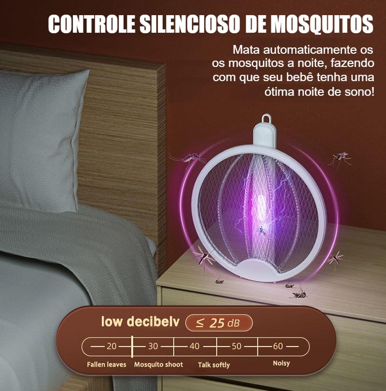 Assassino de Mosquito Elétrico - Ajustável em 3 Posições - Carregamento USB