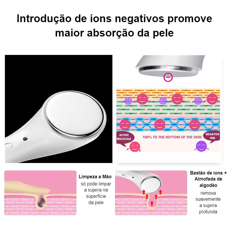 Kit Para Cuidado da Pele - Removedor de Cravo + Peeling Ultrassonico + Purificador da Pele Ultra Sônico