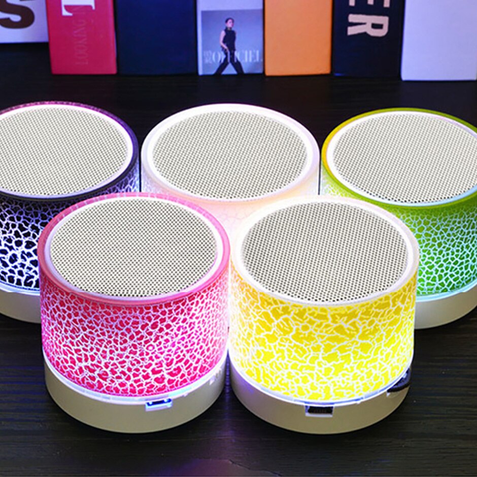 Mini Portátil Speaker Deslumbrante LED Sem Fio Bluetooth 4.1