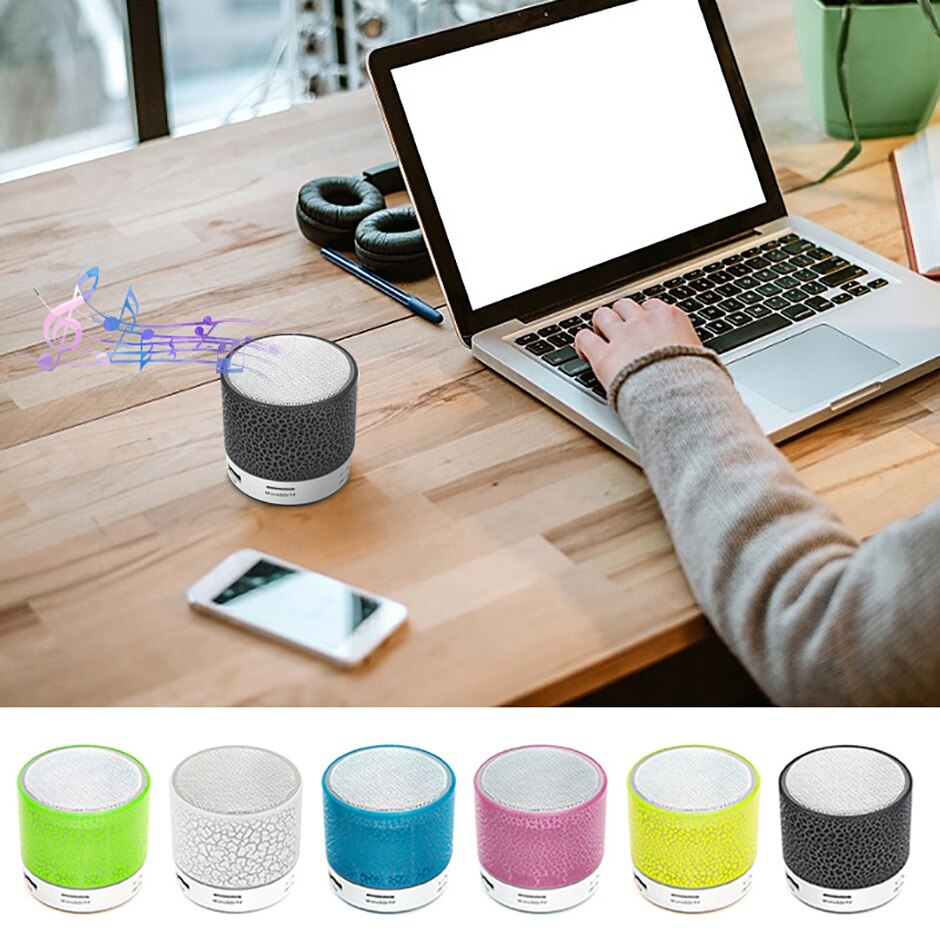 Mini Portátil Speaker Deslumbrante LED Sem Fio Bluetooth 4.1