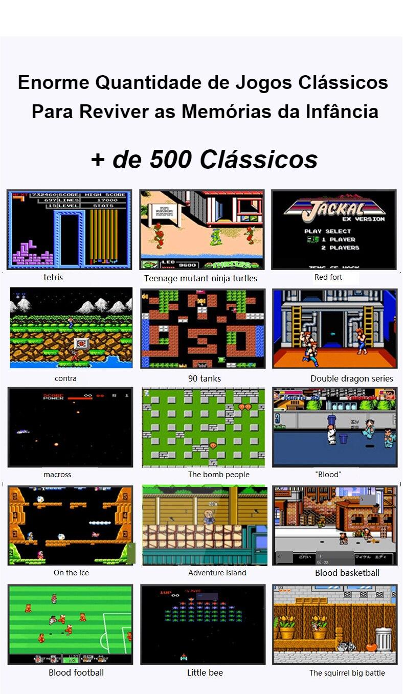 Retro Portátil Mini Game 500 Jogos 8 bits - Monitor 3.0