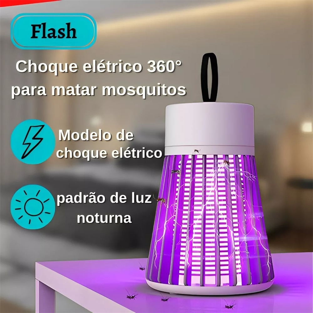 Lâmpada Mata Mosquito Eletrônico Led UV - Mata Mosquito da Dengue