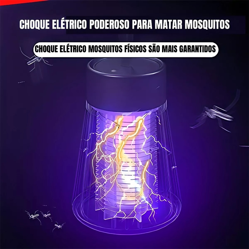 Lâmpada Mata Mosquito Eletrônico Led UV - Mata Mosquito da Dengue