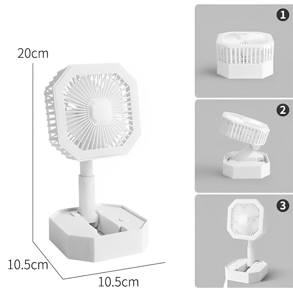 Mini Ventilador Multifuncional Portátil Recarregável - Luz de Led