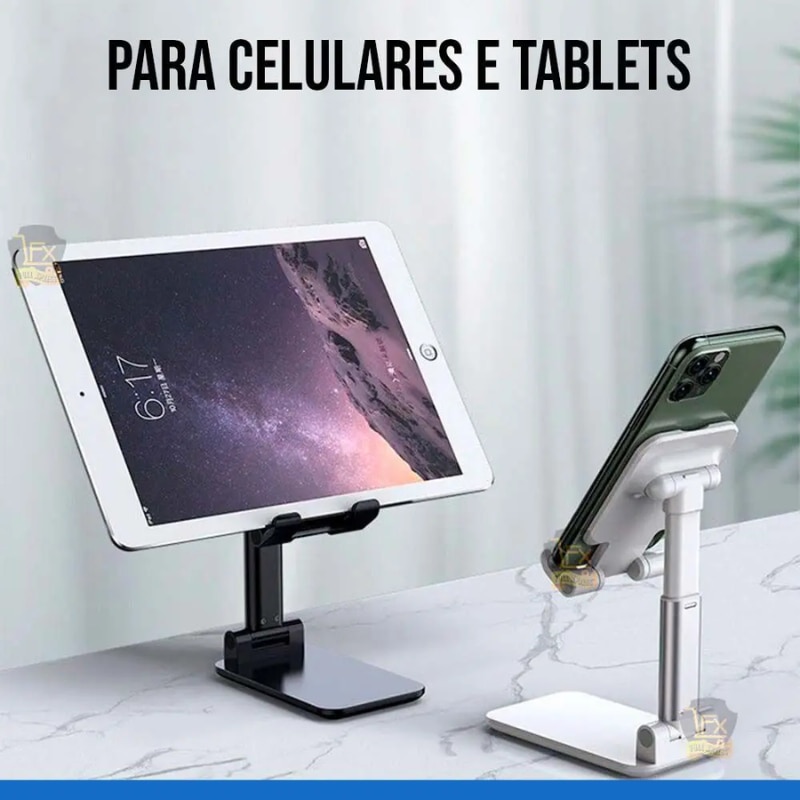 Suporte Universal Para Celular - Dobrável e Portátil / Ajustável e Ergonômico