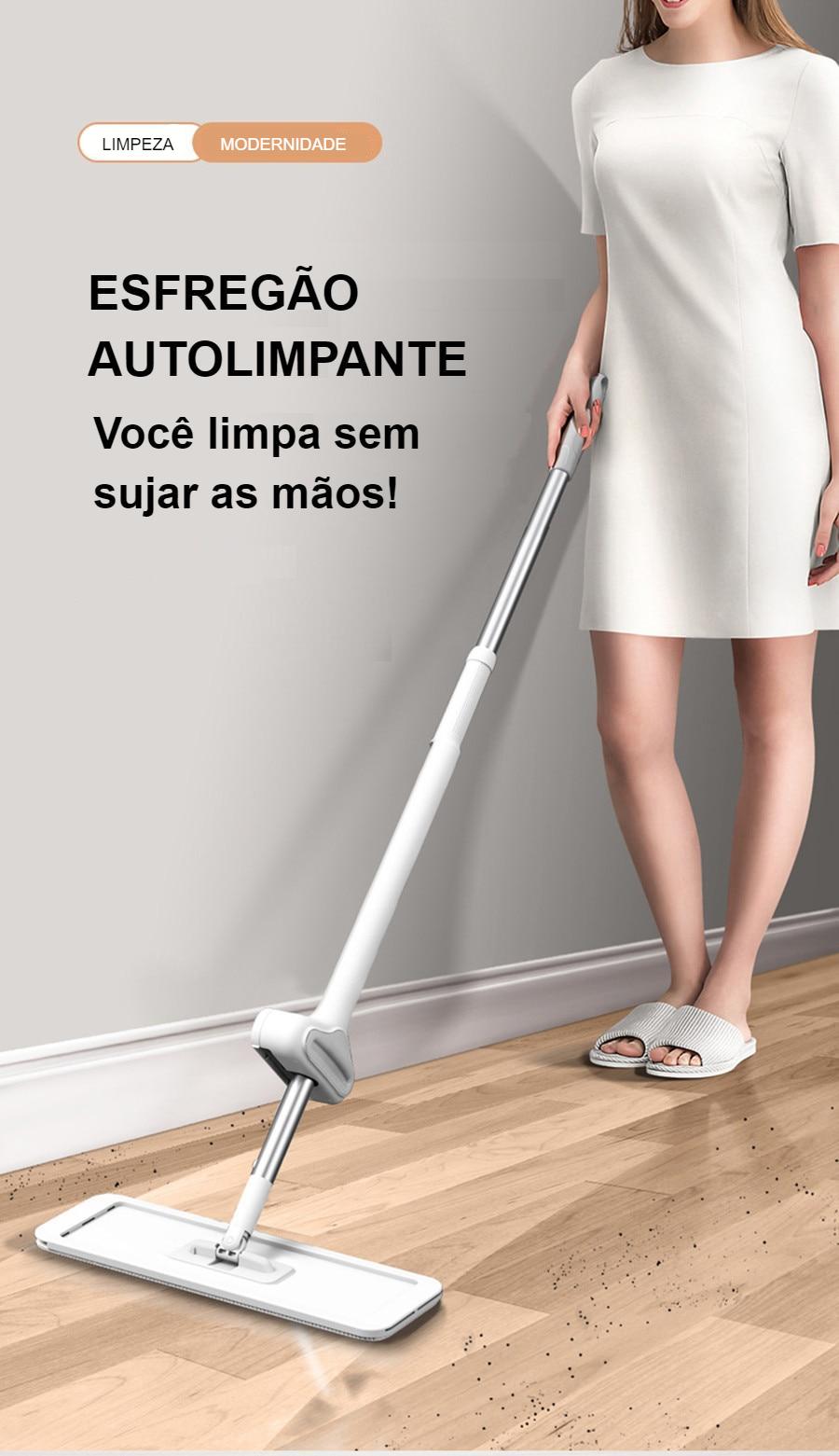 MOP - Esfregão Mágico Autolimpante - Cabeça Rotativa