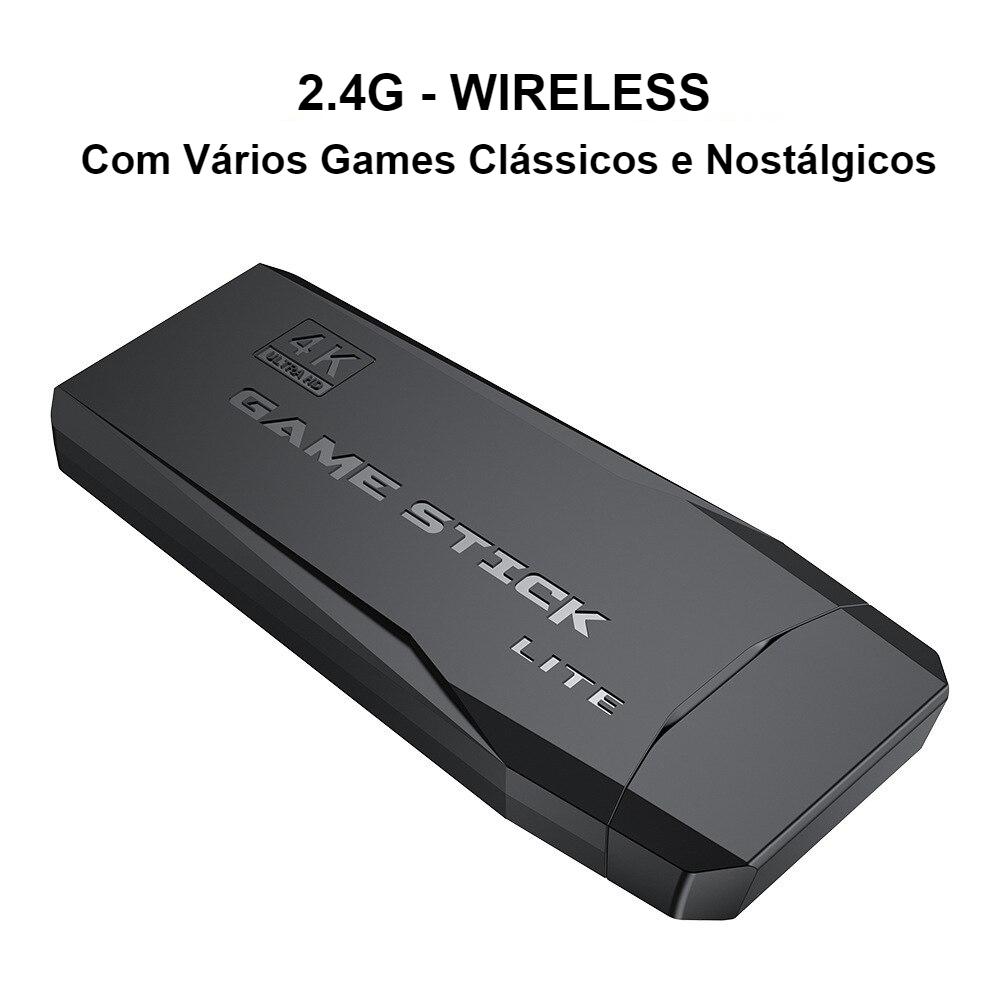 Console de Jogos 2.4g Duplo Controle Sem Fio - 10.000 Jogos Retrô