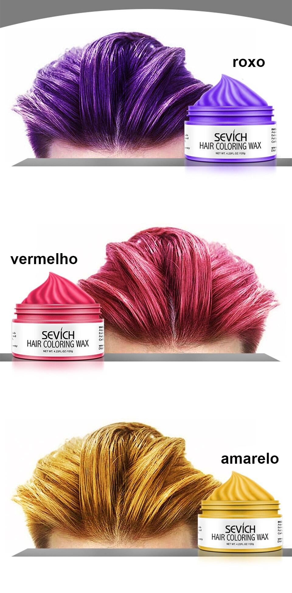 Gel Temporário - 10 cores - Tintura de Cabelo Tipo Creme