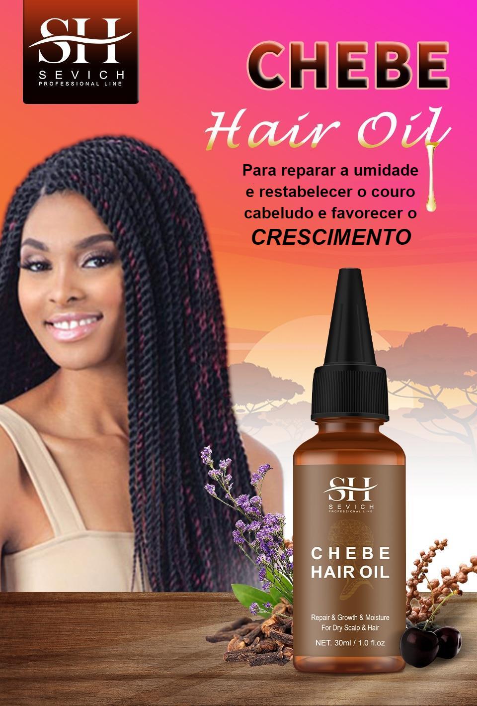 Óleo Para Crescimento do Cabelo - Anti-Queda, Engrossamento e Fortalecimento - Óleo de Chede