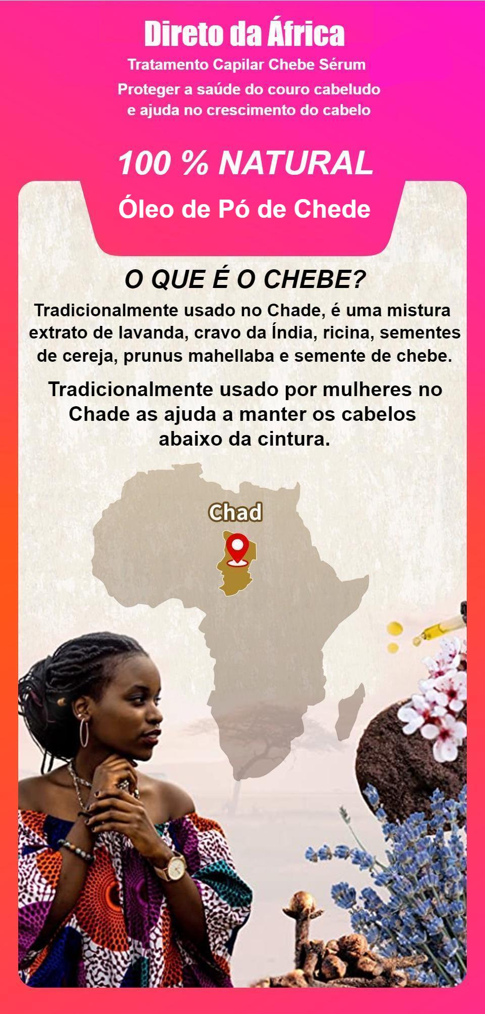 Óleo Para Crescimento do Cabelo - Anti-Queda, Engrossamento e Fortalecimento - Óleo de Chede