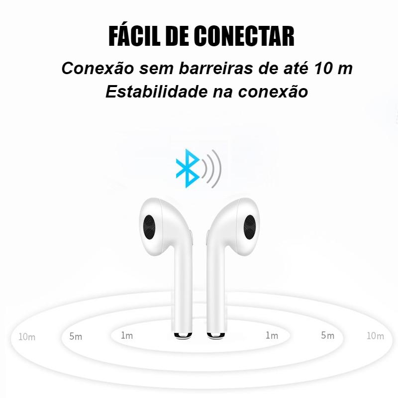 Fone de Ouvido sem Fio Bluetooth com Microfone - Compatível com Qualquer Aparelho com Bluetooth