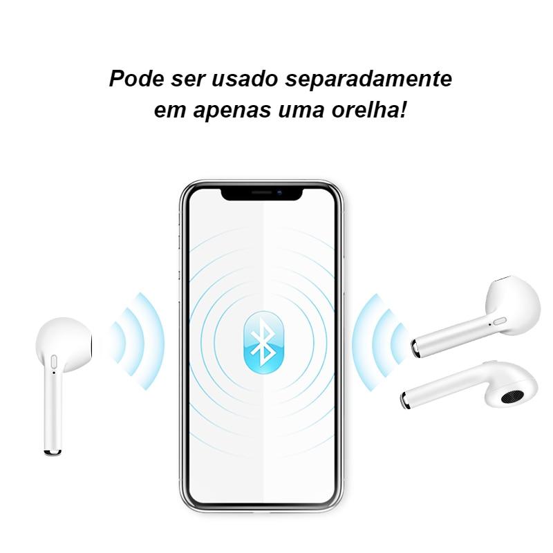 Fone de Ouvido sem Fio Bluetooth com Microfone - Compatível com Qualquer Aparelho com Bluetooth