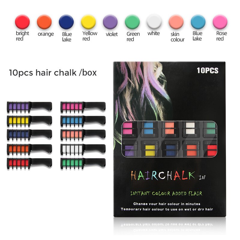 10pcs hair chalk