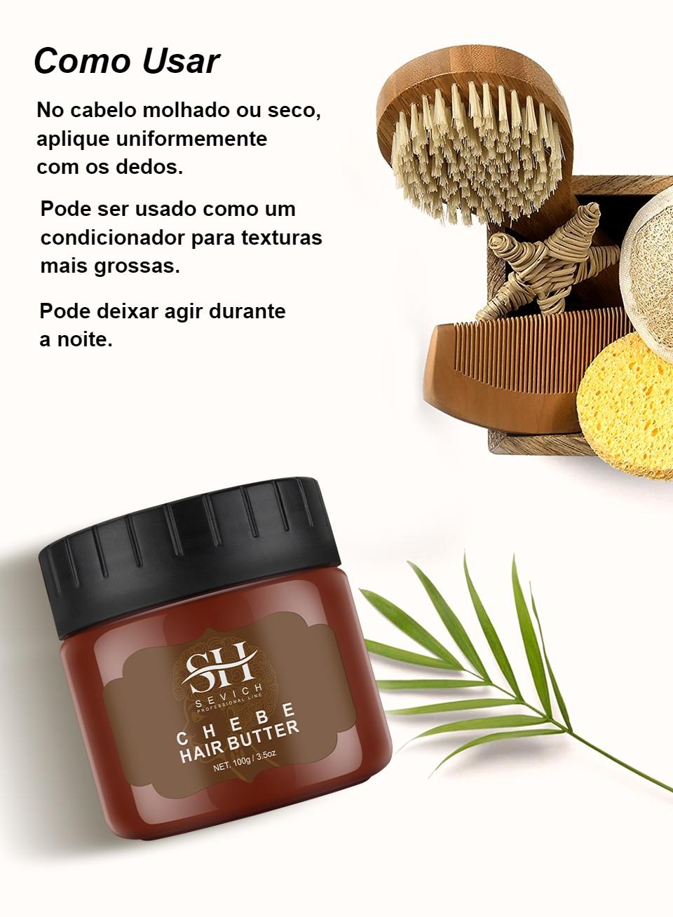 Creme de Chebe para Cabelo - Anti-Queda / Crescimento / Hidratante / Reparador / Anti-Quebra