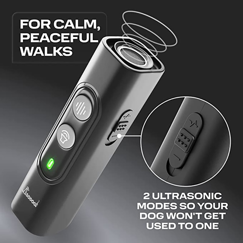 Repelente ultra-sônico do cão de estimação abqp anti barking parar o dispositivo de treinamento da casca do cão de alta potência com usb recarregável